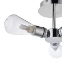 Audun Chrome effect 3 Lamp Bathroom Ceiling light