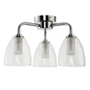Carisi Chrome effect 3 Lamp Bathroom Ceiling light
