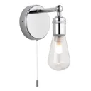 Audun Chrome effect Bathroom Wired Wall light