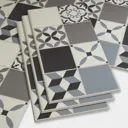 Jazy Beige & grey Patterned Mosaic effect Click fitting system Vinyl tile, Sample