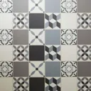 Jazy Beige & grey Patterned Mosaic effect Click fitting system Vinyl tile, Sample