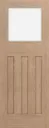 Glazed Oak veneer Internal Door, (H)1981mm (W)762mm (T)35mm