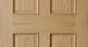 Prefinished 4 panel Oak veneer Internal Door, (H)1981mm (W)762mm (T)35mm