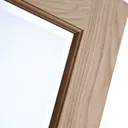 4 panel 2 Lite Frosted Glazed Oak veneer Internal Bi-fold Door set, (H)1950mm (W)753mm