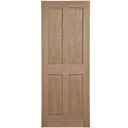 4 panel Oak veneer Internal Fire Door, (H)1981mm (W)762mm (T)44mm