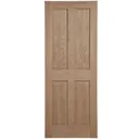 4 panel Oak veneer Internal Fire Door, (H)1981mm (W)838mm (T)44mm