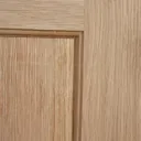 4 panel Oak veneer Internal Door, (H)2040mm (W)726mm (T)40mm