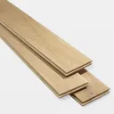 Lulea Brown Oak Solid wood Flooring Sample, (W)120mm