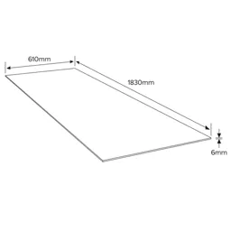 Brown Hardboard (L)1.22m (W)2.44m (T)3mm