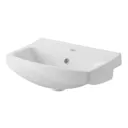 Veleka Gloss White Freestanding Vanity unit & basin set (W)550mm (H)900mm