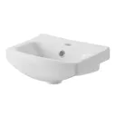 Veleka Gloss White Freestanding Cloakroom vanity unit & basin set (W)400mm (H)880mm