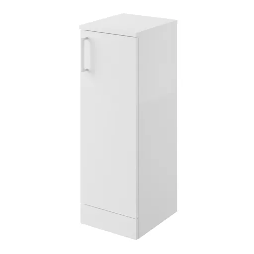 Veleka Gloss White Freestanding Bathroom Cabinet (W)275mm (H)810mm