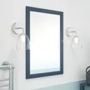 GoodHome Perma Blue Rectangular Bathroom Mirror (H)700mm (W)500mm