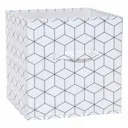 Mixxit Grapic geo Black & white 27L Cardboard & polyester (PES) Foldable Storage basket (H)310mm (W)310mm
