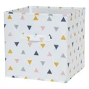 Mixxit Triangle pattern Multicolour 27L Cardboard & polyester (PES) Foldable Storage basket (H)310mm (W)310mm