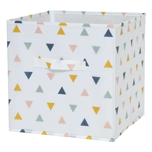 Mixxit Triangle pattern Multicolour 27L Cardboard & polyester (PES) Foldable Storage basket (H)310mm (W)310mm