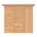 GoodHome Clapperton 8x6ft Pent Dip treated Shiplap Shed with floor (Base included)