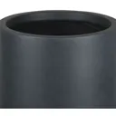 Ammer Dark grey Fibreclay Round Plant pot (Dia)37cm
