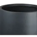 Ammer Dark grey Fibreclay Round Plant pot (Dia)28cm