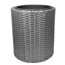 Iraklia Grey Polyethylene (PE) Round Plant pot (Dia)35cm