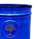 Barcău Blue Ceramic Round Plant pot (Dia)30cm