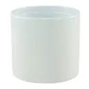 Inaja White Ceramic Round Plant pot (Dia)8cm