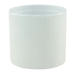 Inaja White Ceramic Round Plant pot (Dia)8cm
