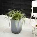 Gardon Light grey Fibreclay Hexagonal Plant pot (Dia)29cm