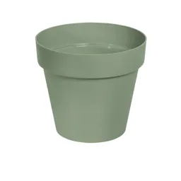 Nurgul Deep lichen green Polypropylene (PP) Round Plant pot (Dia)20cm