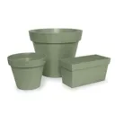 Nurgul Deep lichen green Polypropylene (PP) Round Plant pot (Dia)40cm