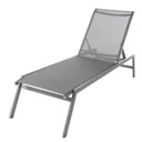 Moorea Steel grey Sun lounger