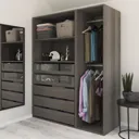 GoodHome Atomia Grey oak effect Modular furniture cabinet, (H)1875mm (W)500mm (D)580mm