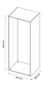 GoodHome Atomia Grey oak effect Modular furniture cabinet, (H)1875mm (W)750mm (D)580mm