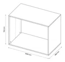 GoodHome Atomia Oak effect Modular furniture cabinet, (H)750mm (W)1000mm (D)580mm