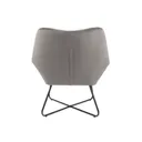 Turio Grey Velvet effect Chair (H)865mm (W)750mm (D)800mm