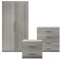 Atomia freestanding Grey oak effect 4 Drawer Single Deep Chest of drawers (H)804mm (W)750mm (D)466mm