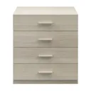 Atomia freestanding Brown oak effect 4 Drawer Single Deep Chest of drawers (H)804mm (W)750mm (D)466mm