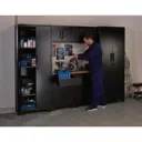 Draper Double Garage Workstation - Black