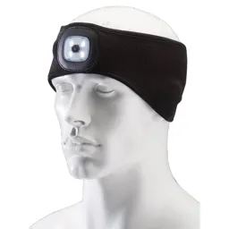 Draper Rechargeable LED Headband Torch - Black