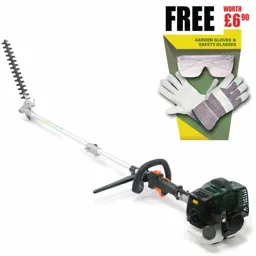 Webb WEMC26 4 in 1 Petrol Multi Cutter with Attachments FREE Garden Gloves & Safety Glasses Worth £6.90