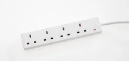 SMJ 13AMP 4 Sockets Extension Lead 2mtrs White