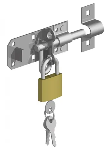 Gatemate Brenton Bolt with 50mm Padlock 150 x 12mm GALV