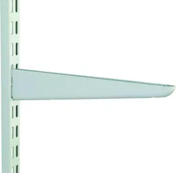 White Twin Slot Shelving Bracket 220mm x 50mm