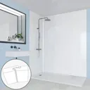 Multipanel Classic Bathroom Wall Panel Frost White Unlipped 2400 x 598mm - MPM049STD