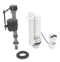 Plastic & rubber 2 piece Bottom Flush & fill valve pack ½"