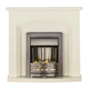 Adam Truro Cream Suite with Helios Brushed Steel Electric Fire - 21566