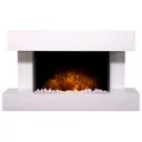 Adam Manola White Remote-Control Wall Mounted Electric Fire - 21710