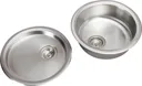 Sauber Round Inset Stainless Steel Kitchen Sink and Drainer