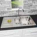Sauber Prima Inset Stainless Steel Kitchen Sink - 1.5 Bowl