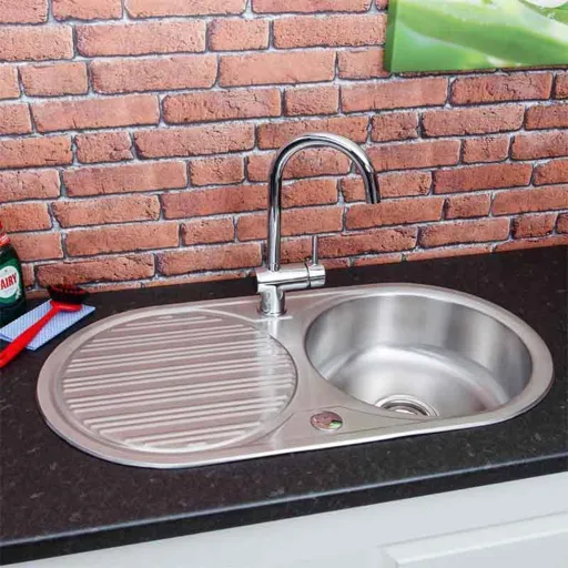 Sauber Round Inset Stainless Steel Kitchen Sink - Single Bowl